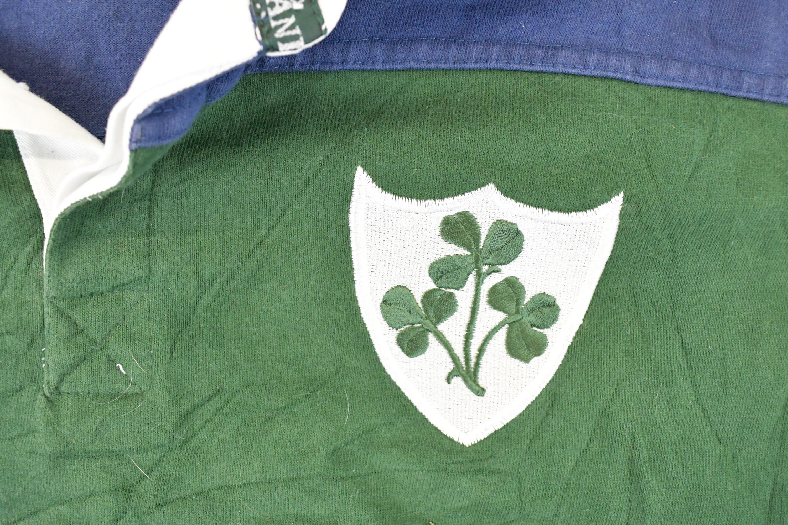 Vintage 1990s Total Rugby Ireland Quarter Button Up Shirt Men's L