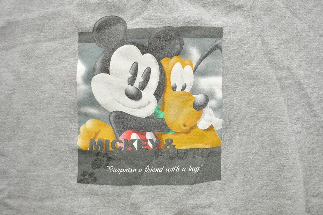 Vintage 1990s Mickey And Pluto Graphic Crewneck Sweatshirt