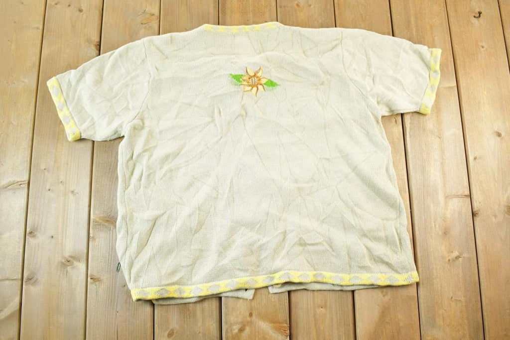 Vintage 1990s Storybook Knits Abstract Pattern Embroidered Crewneck Sweater Mens XL