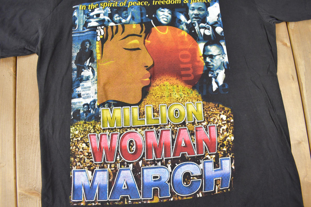 Vintage 1997 Million Woman March Graphic T Shirt
