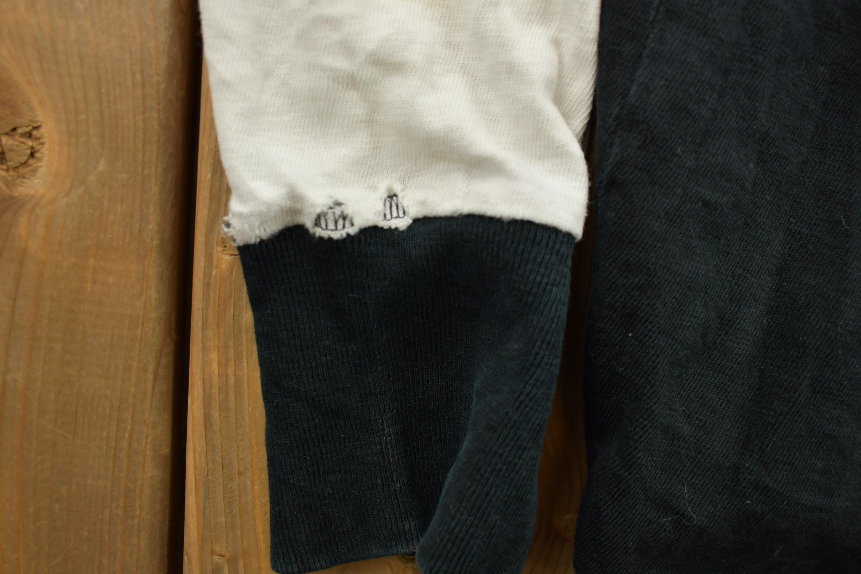 Vintage Y2K Polo Ralph Lauren Black And White Rugby Sweatshirt