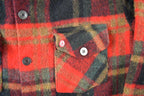 Vintage 1970s Canadian Lumber Jac Wool Flannel Shirt Jacket Men's M-L