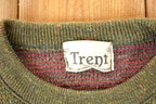 Vintage 1980s Trent Abstract Knit Crewneck Sweater Men's XL
