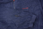 Vintage 1990s Tommy Hilfiger Flag Collar Quarter Zip Fleece Sweater