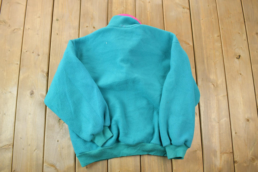 Vintage 1990s Cabin Creek Neon Collar Fleece Sweater