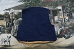 Vintage 1980s Fleece Lined Denim Button Up Vest