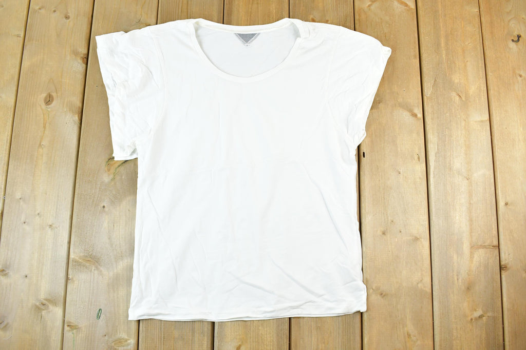 Women Vintage Vigoss Y2K Blank White T-Shirt Vigoss Grunge Skull Print / Contrast Stitch / Internet Famous Clothing / Over Dyed