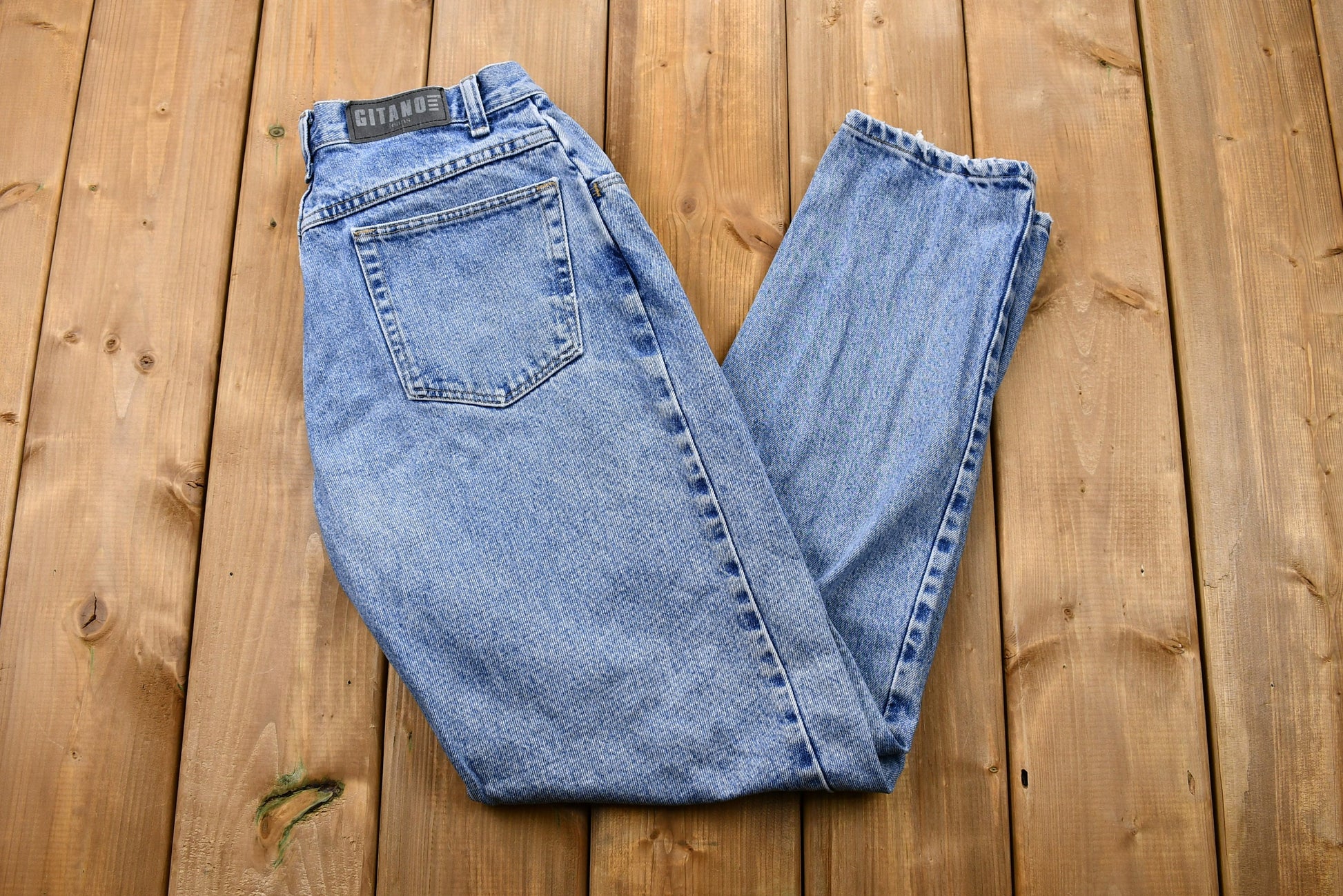 Vintage 1980s Gitano Light Wash Tapered Mom Jeans