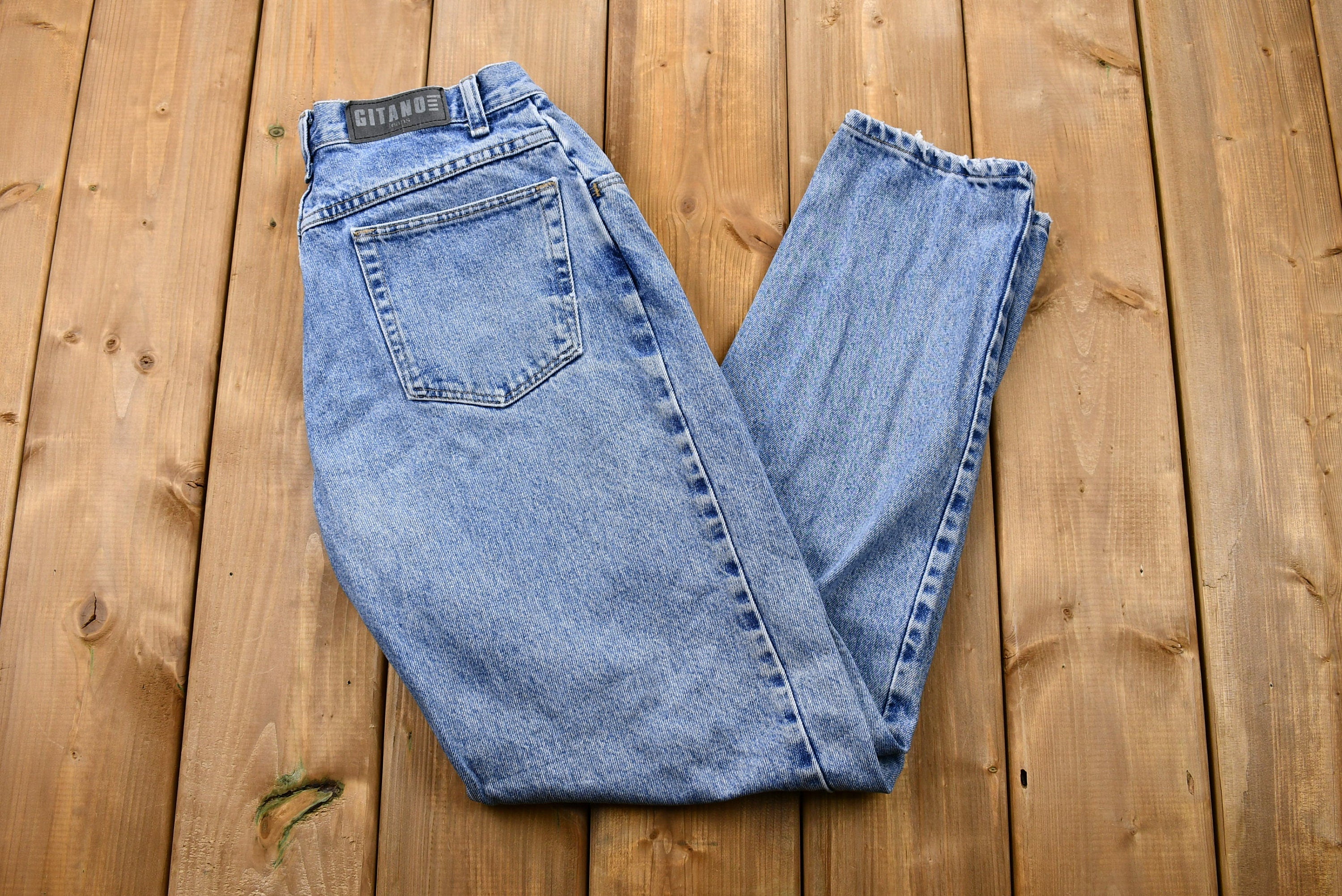 Vintage 1980s Gitano Light Wash Tapered Mom Jeans