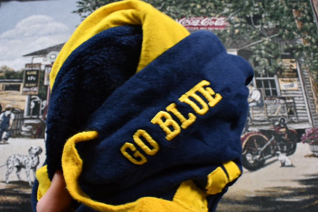 Vintage 1990s University Of Michigan Embroidered NCAA Hoodie