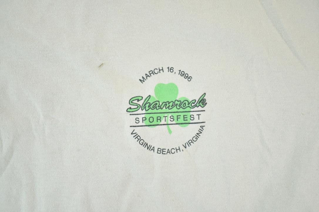 Vintage 1996 Shamrock Sportsfest Souvenir Single Stitch Graphic Print T-Shirt