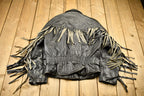 Vintage 1998s Fringed Leather Motorcycle Jacket