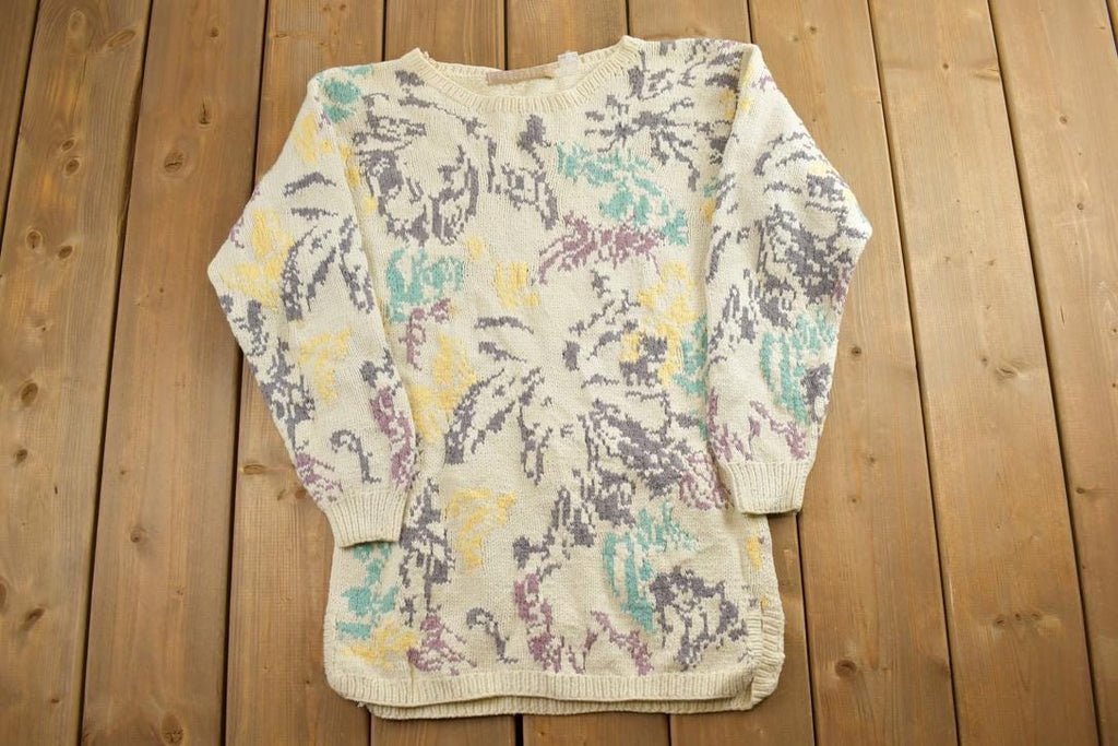 Vintage 1990s Perry Ellis Portfolio Petite Knit Crewneck Sweater