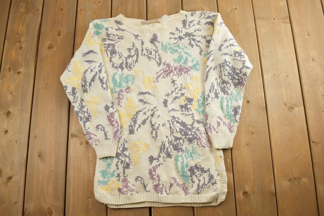 Vintage 1990s Perry Ellis Portfolio Petite Knit Crewneck Sweater