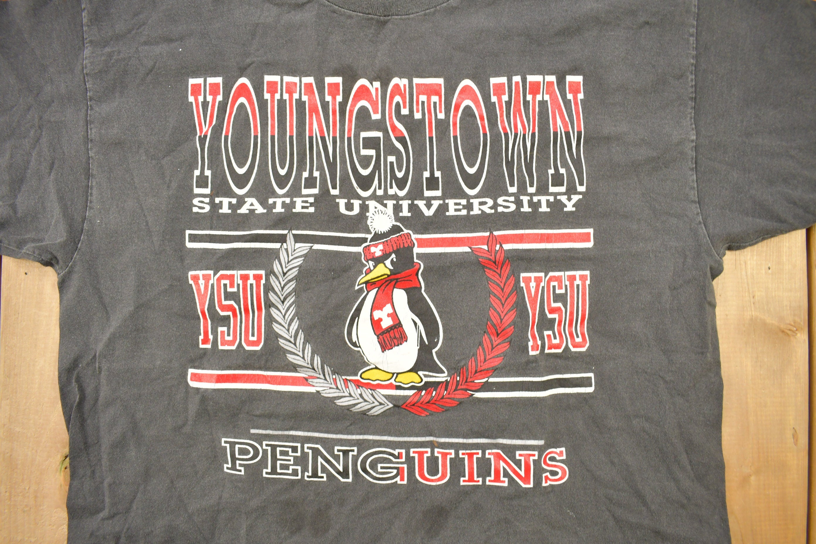 Vintage 1990s Youngstown State University Penguins Collegiate T-Shirt