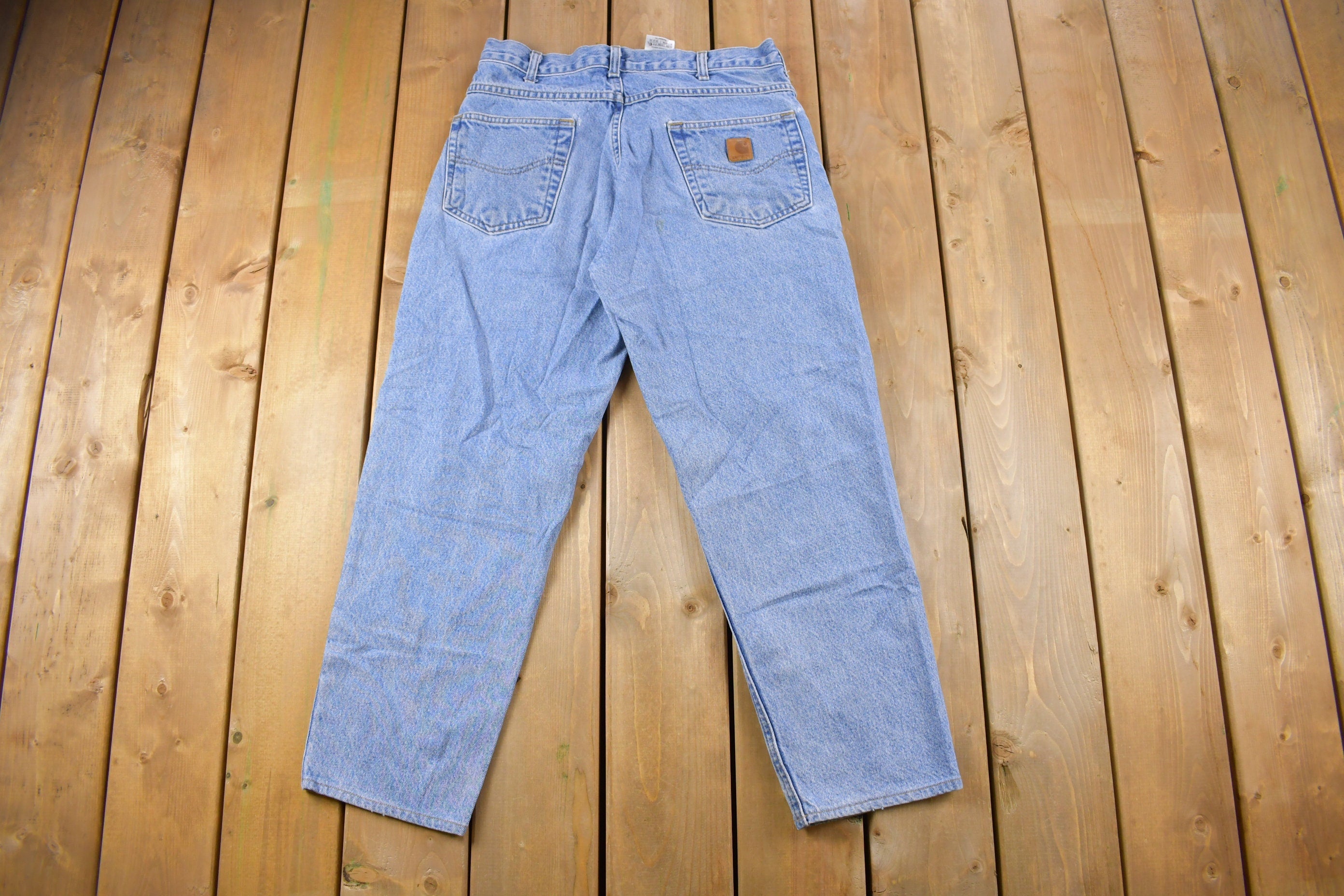 Vintage 1990s Carhartt Blue Denim Jeans Size 32 x 27