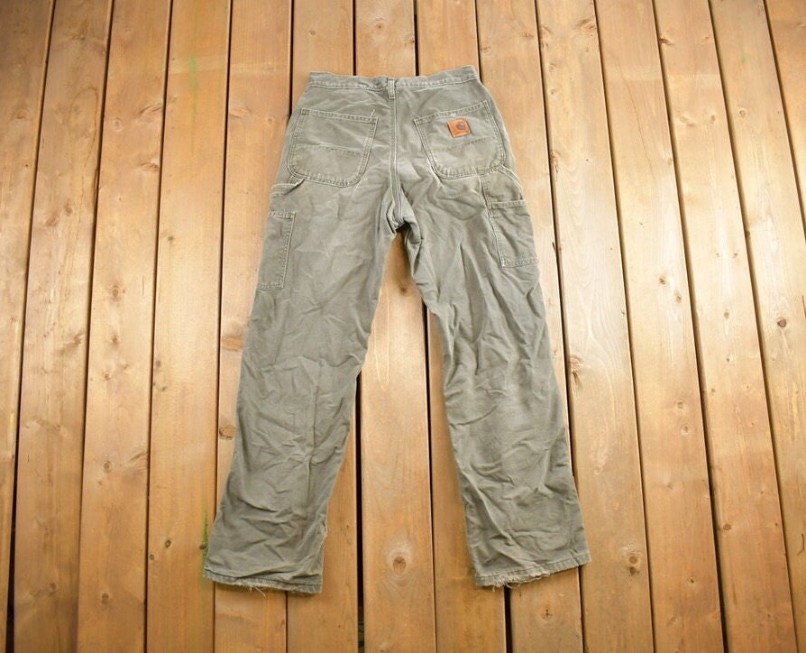 Vintage 1990s Carhartt Blanket Lined Work Pants Size 34x32