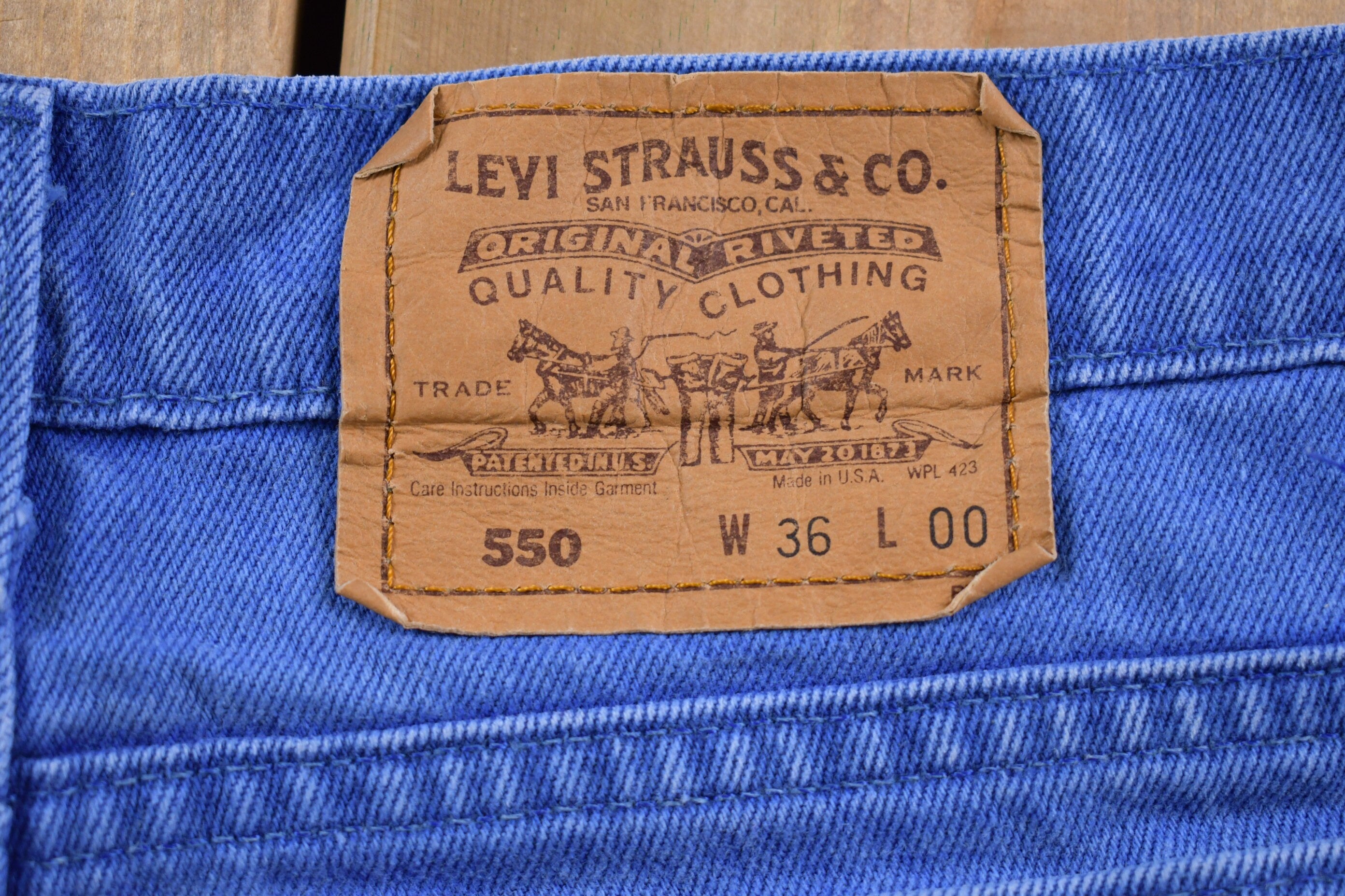 Vintage 1990s Levi's Orange Tab Blue Jean Shorts 34 x 10