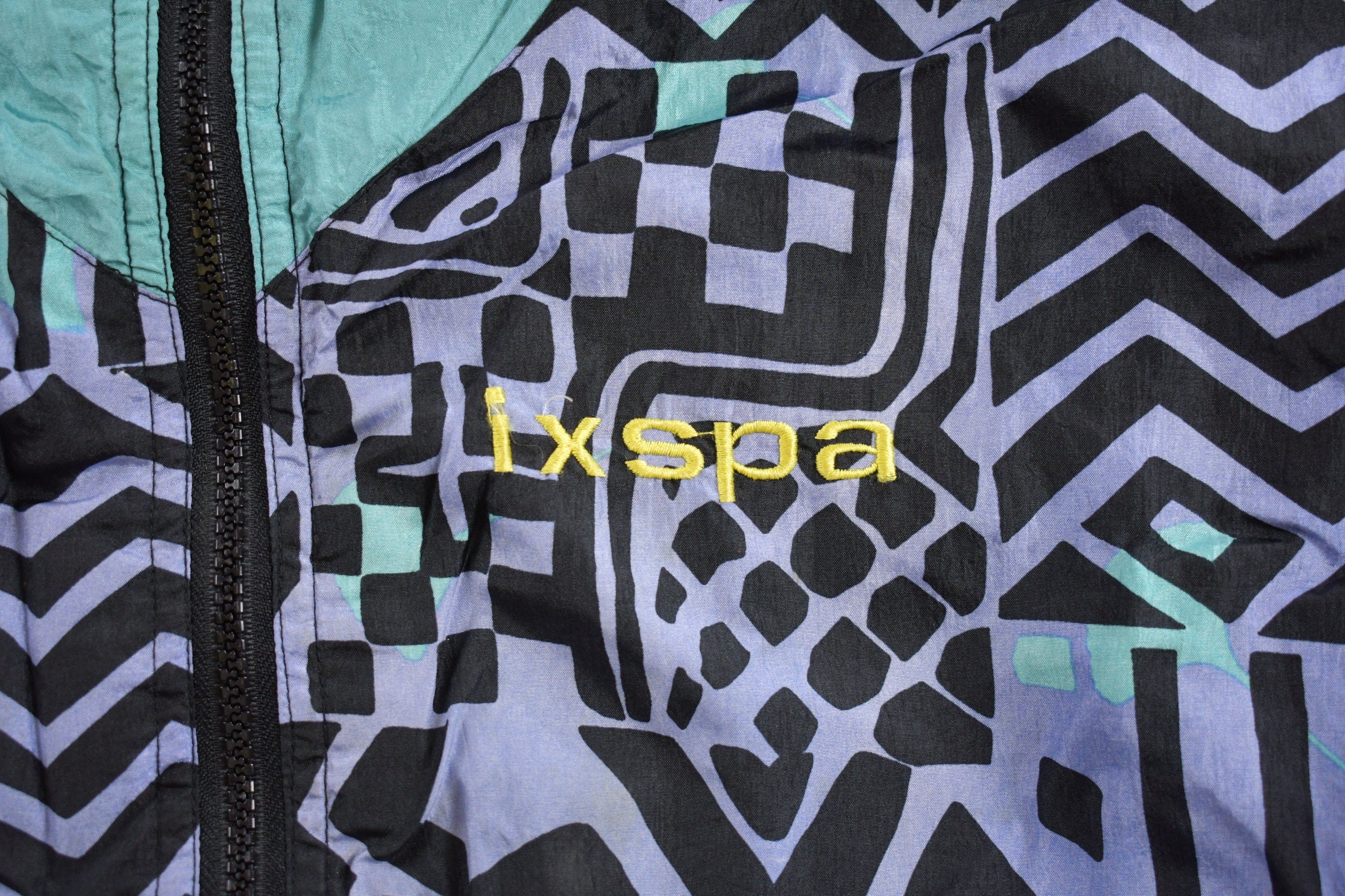 Vintage 1980s Abstract Pattern Windbreaker Jacket