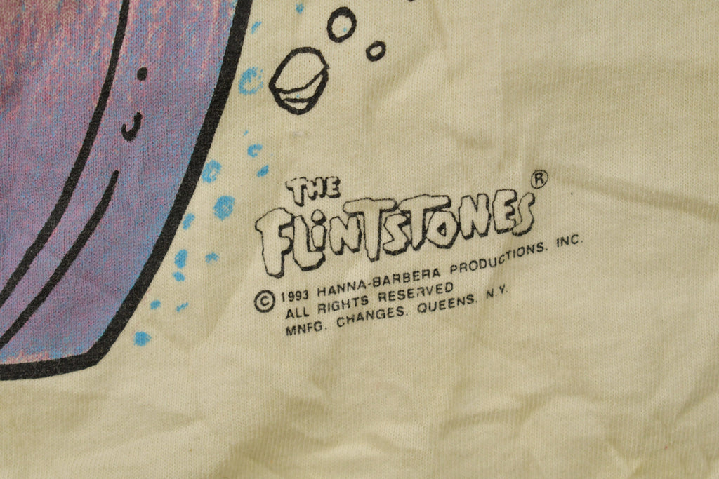 Vintage 1994 The Flintstones Fred Flintstones Double Sided Cartoon Promo T-Shirt