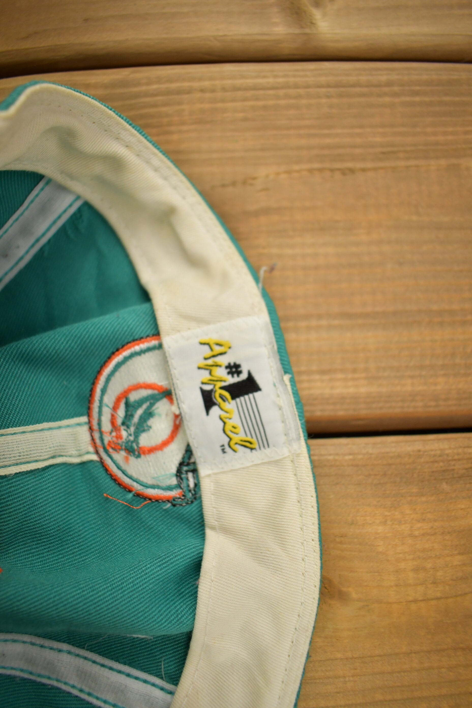 Vintage 1990s Miami Dolphins NFL Fitted Hat Size 7 3/8 / 90s Hat / Vintage Hat / Embroidered