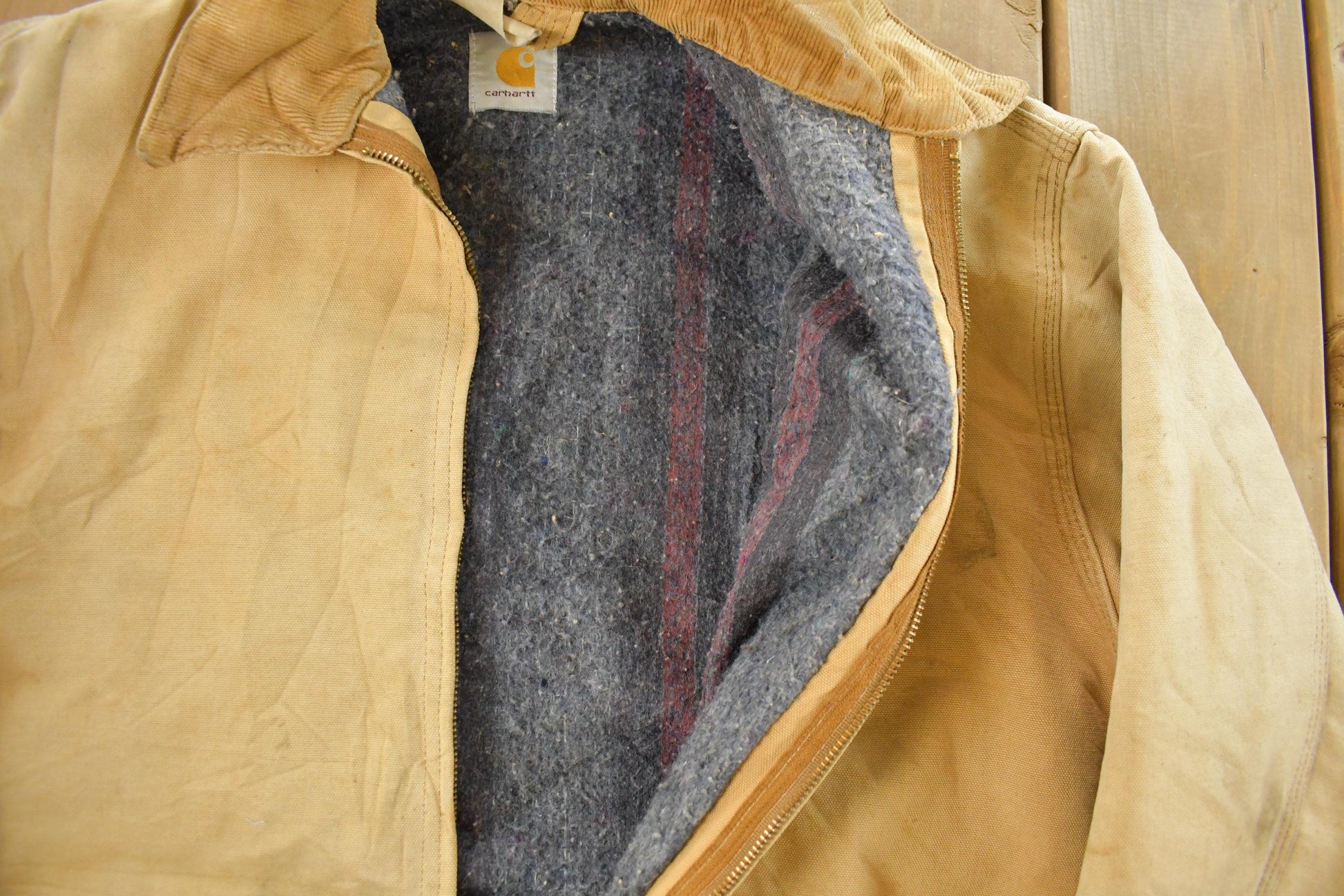 Vintage 1990s Carhartt Blanket Lined Detroit Jacket Men's Large