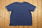 Vintage 1990s Embroidered Sailing Boats Beach Themed T-Shirt