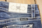 Vintage Deadstock Y2K Miss Me Bedazzled Low Rise Jeans Women's Size 26x31