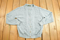 Vintage 1990s Orvis Blue Knitted Cardigan Sweater