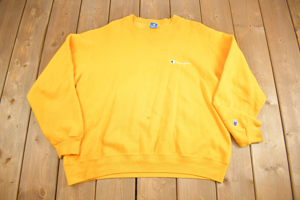 Vintage 1990s Champion Embroidered Small Logo Sweatshirt