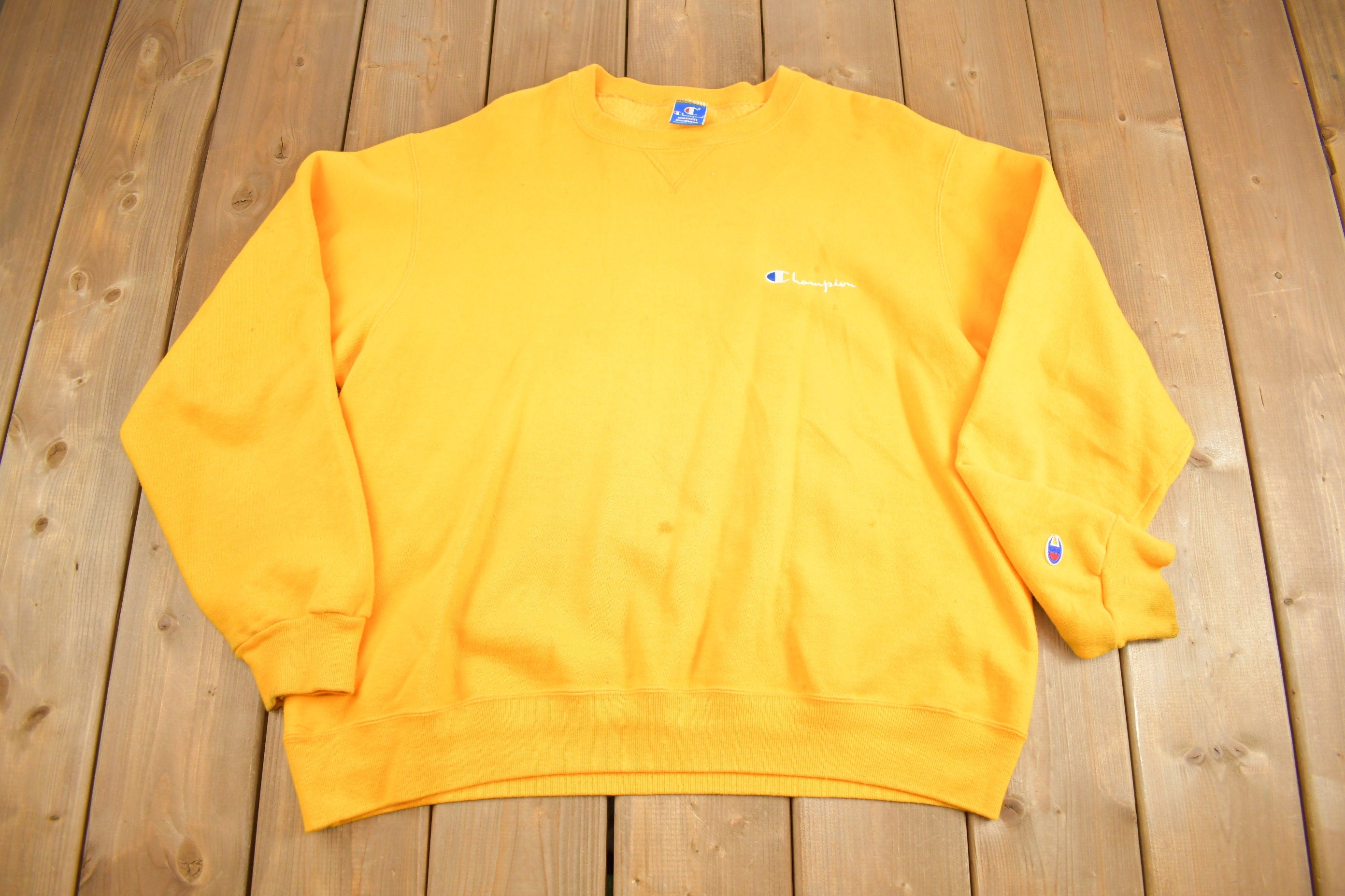 Vintage 1990s Champion Embroidered Small Logo Sweatshirt