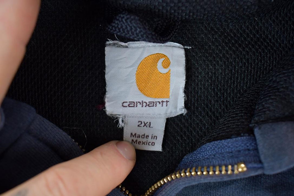 Vintage Distressed Carhartt Rain Defender Full Zip Lined Hoodie Sweatshirt