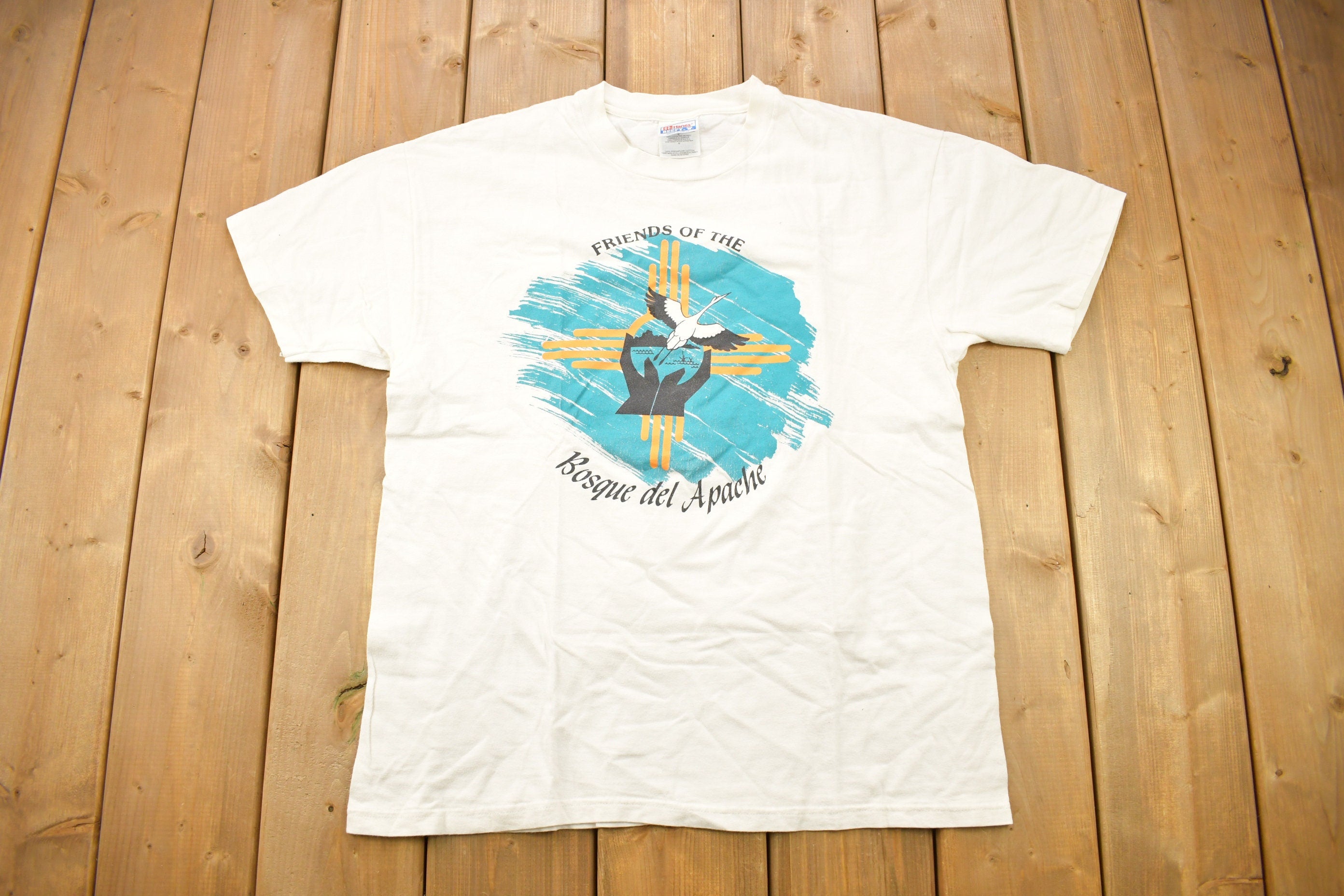 Vintage 1990s Friends Of The Apache Graphic T-Shirt