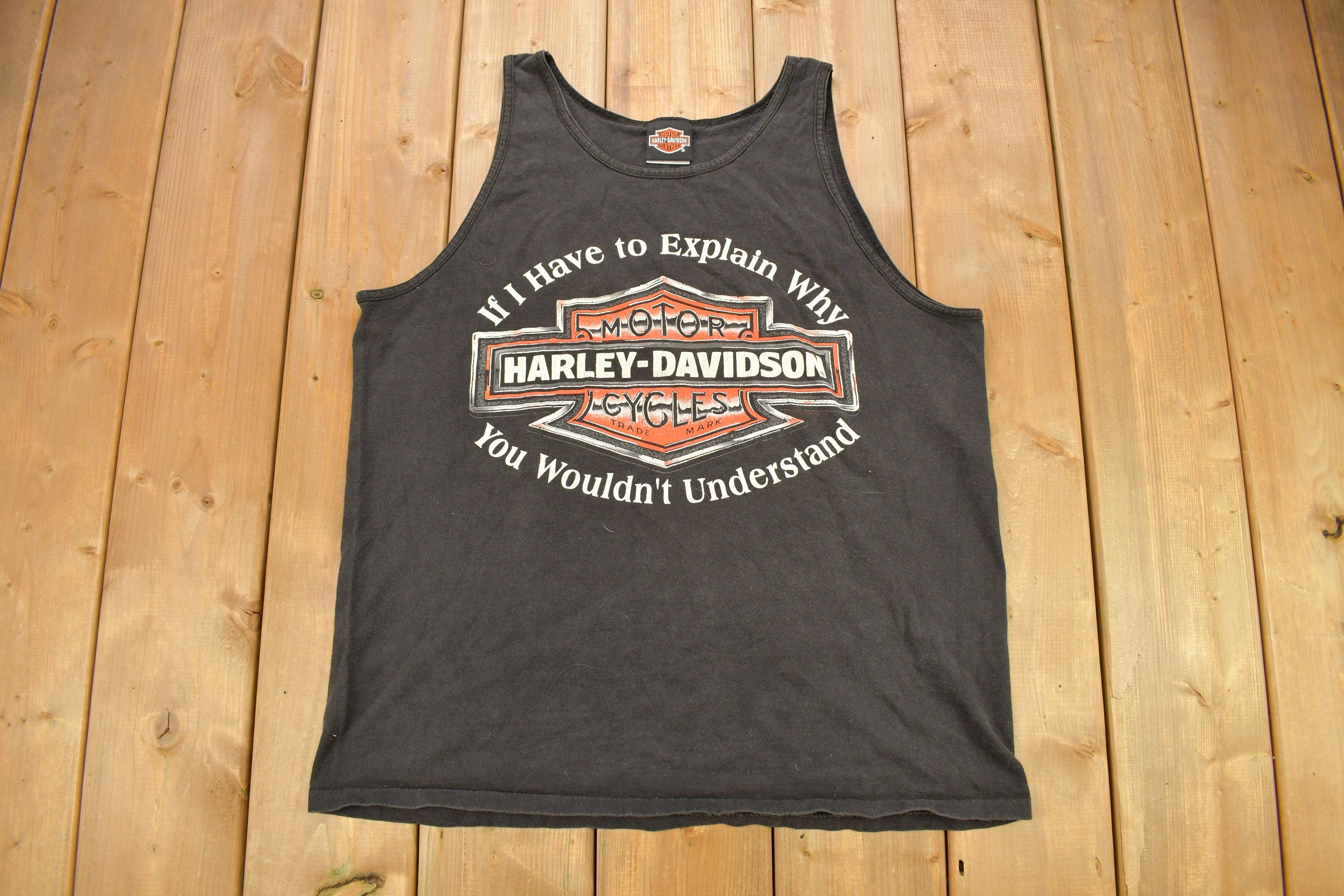 Vintage 1992 Coastal Harley Davidson Myrtle Beach South Carolina Graphic Tank Top