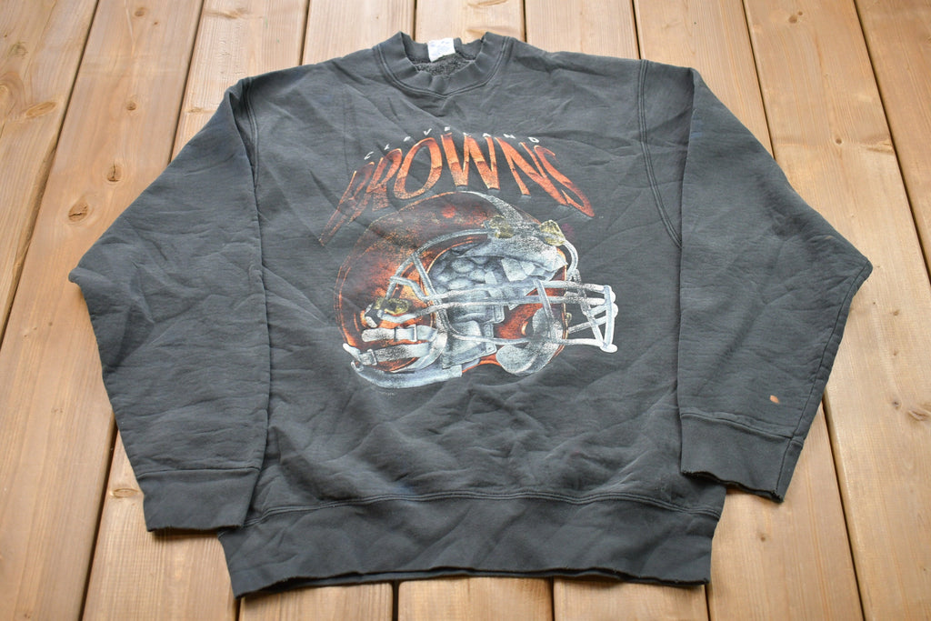 Vintage 1990s Cleveland Browns NFL Salem Crewneck Sweatshirt Made In USA
