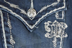Vintage Y2K Miss Me Bedazzled Low Rise Jeans Size 26x31