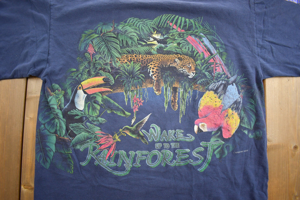 Vintage 1990s Cleveland Zoo Habitat Rainforest Single Stitch Graphic T-Shirt Made In USA