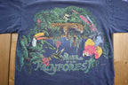 Vintage 1990s Cleveland Zoo Habitat Rainforest Single Stitch Graphic T-Shirt Made In USA