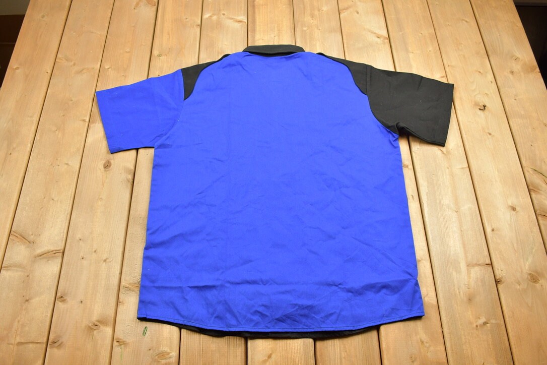 Vintage 1990s Hillbilly Deluxe Pulling Team Color Block Button Up Shirt