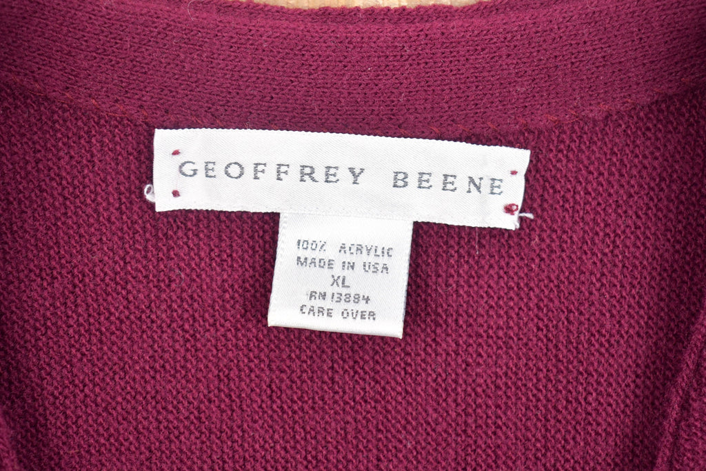 Vintage 1990s Geoffrey Beene Button Up Cardigan Sweater