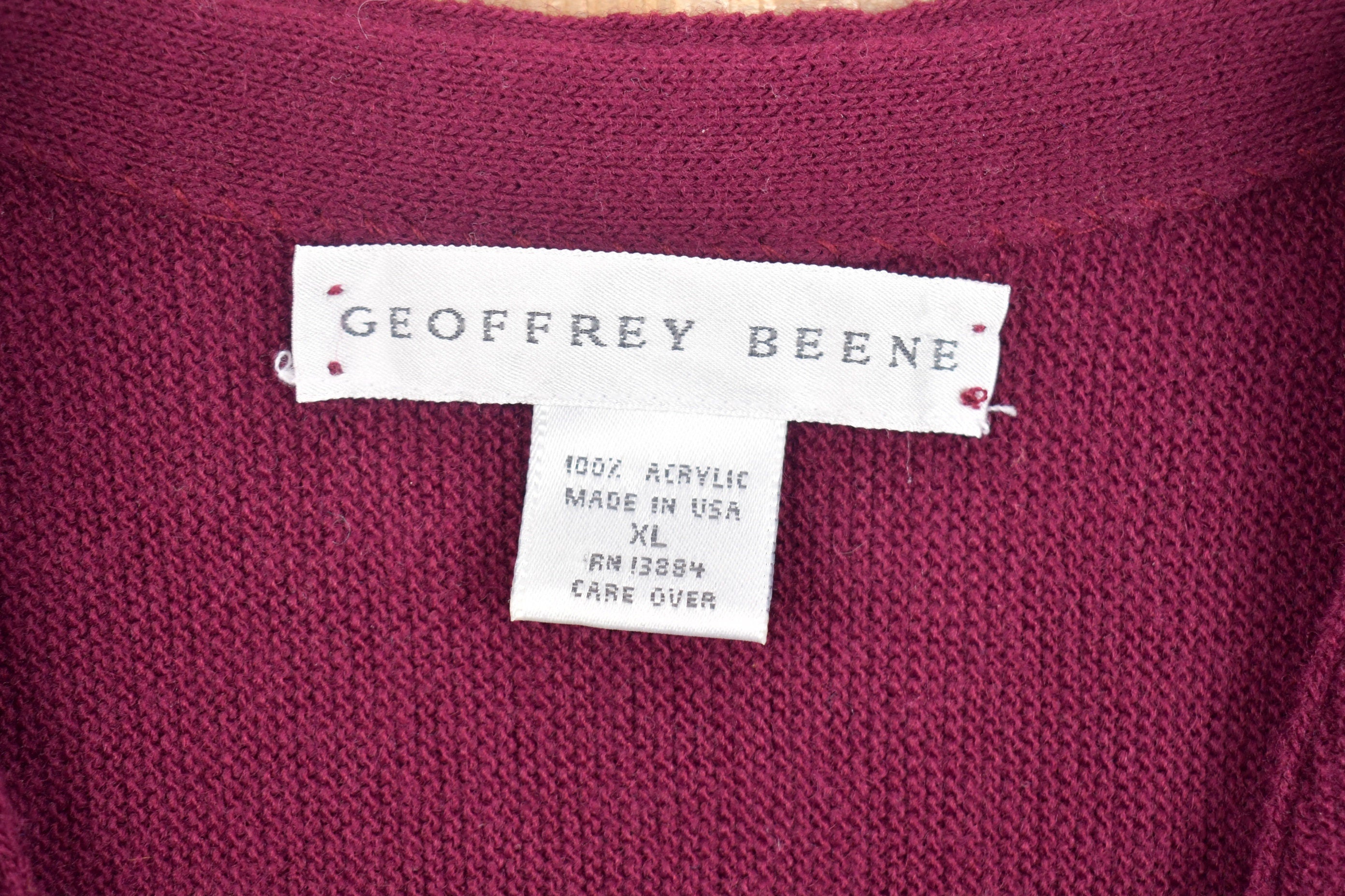 Vintage 1990s Geoffrey Beene Button Up Cardigan Sweater