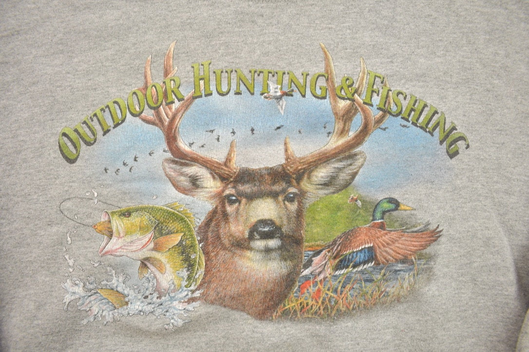 Vintage 1990s Outdoor Hunting & FIshing Crewneck Sweatshirt