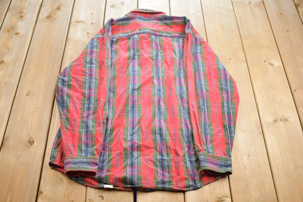 Vintage 1990s Eddie Bauer Plaid Long Sleeve Button Up Shirt