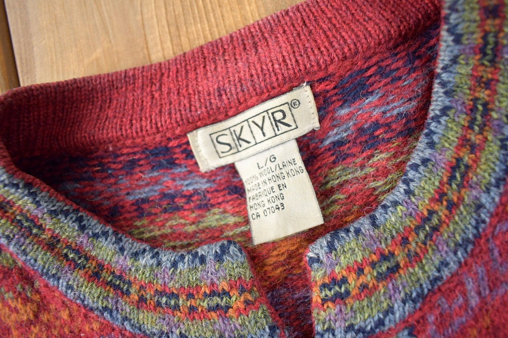 Vintage SKYR Knit Womens Clasp Sweater Size Large