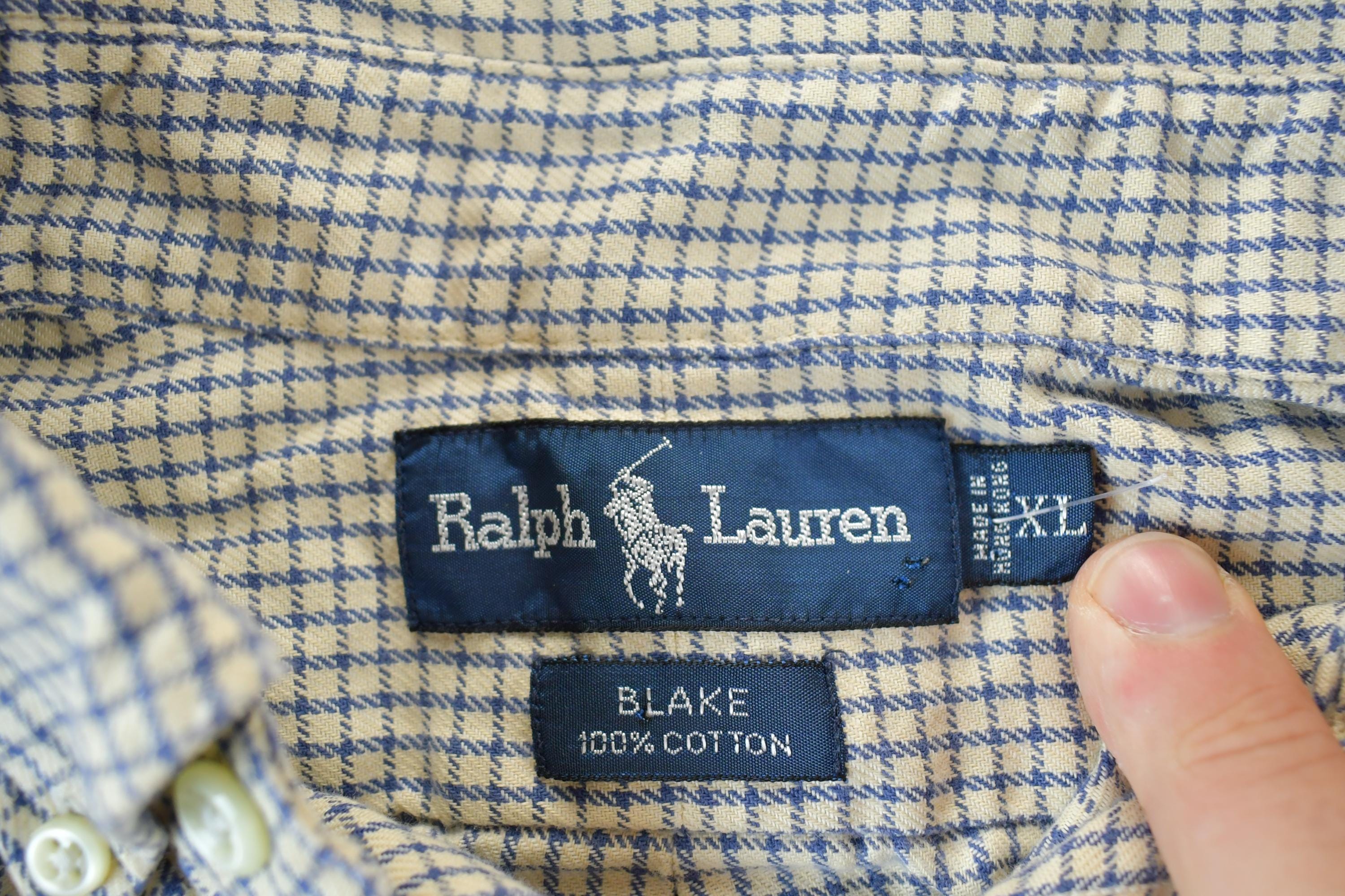 Vintage 90s Polo Ralph Lauren Plaid Button Up Shirt