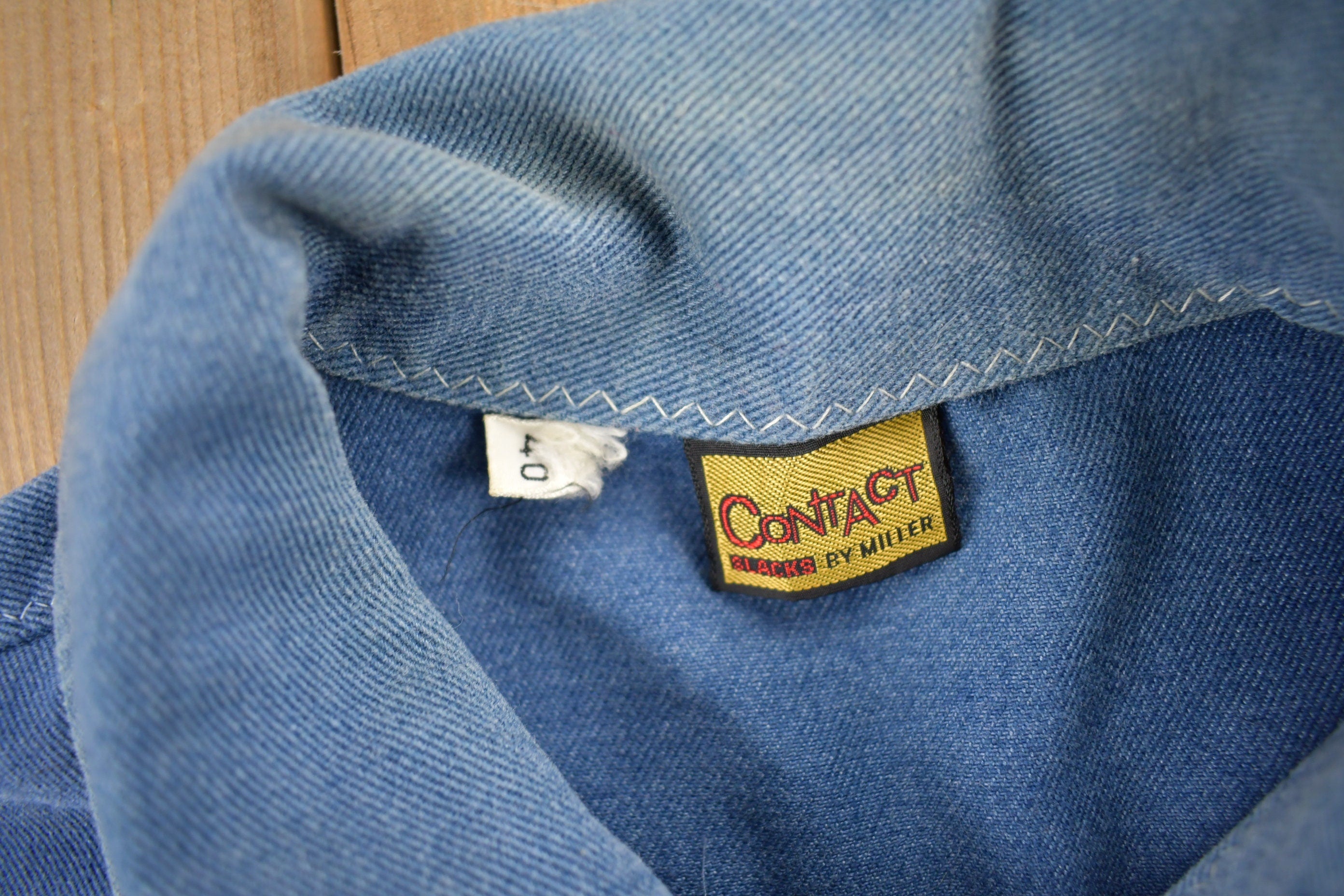 Vintage 1980s Contact Slacks By Miller Western Style Button Up Shirt