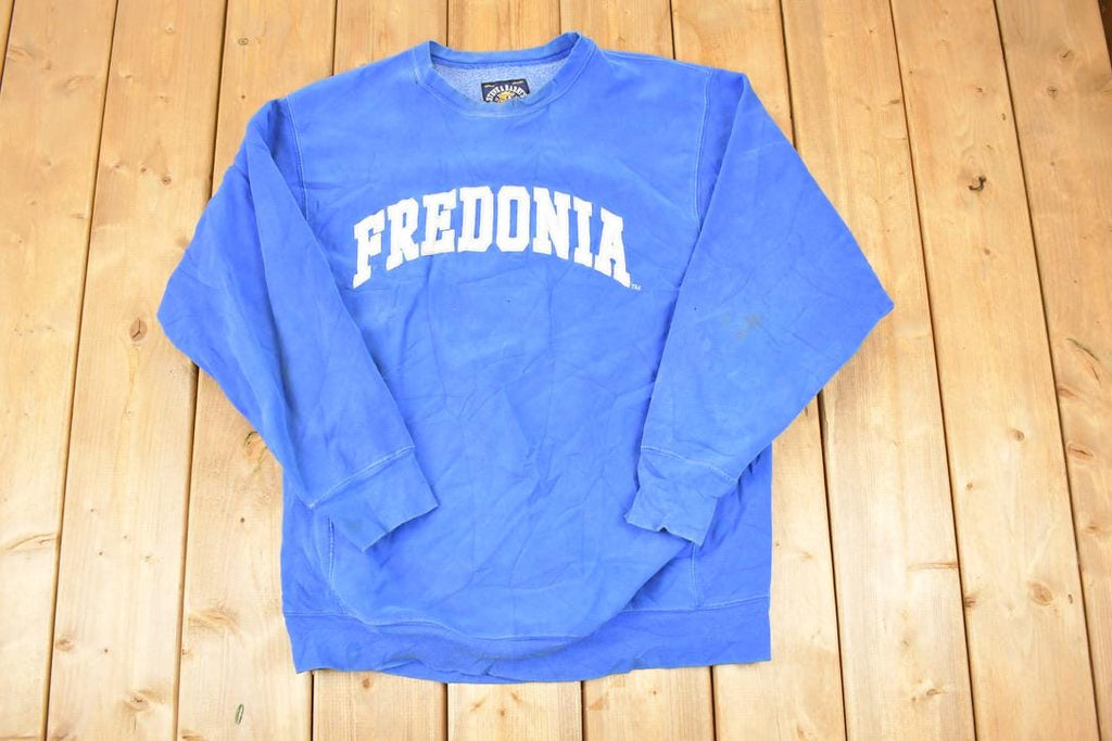 Vintage 1990s Steve And Barry's Fredonia Embroidered University Crewneck Sweater Mens L