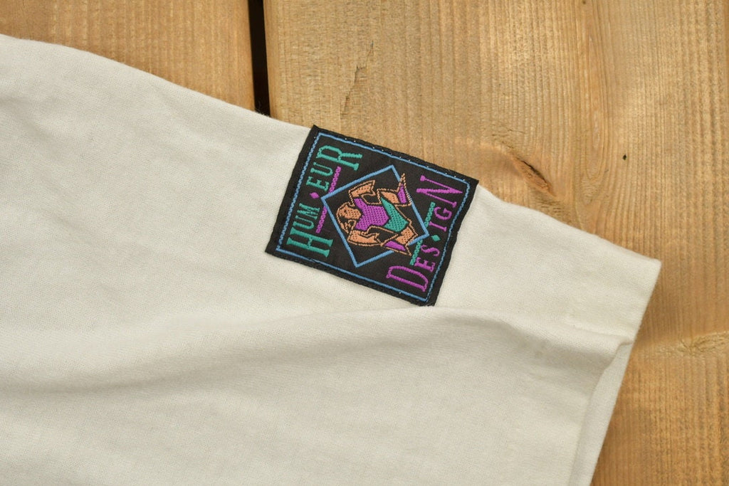 Vintage 1990s Brockton H.S Funny Graphic T-Shirt / Streetwear / Retro / Single Stitch / Hum Eur / 90s Graphic Tee / Colligate / Cartoon