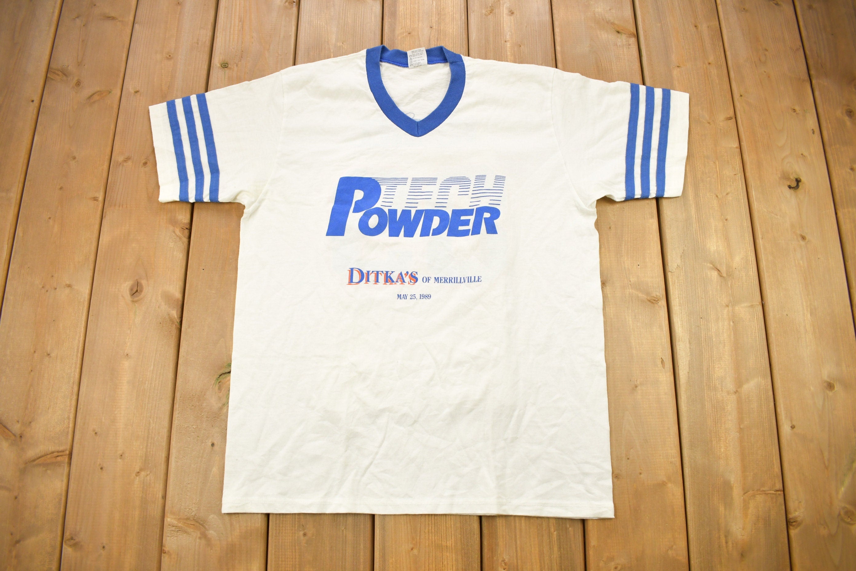 Vintage 1989 Tech Powder Ditka's Of Merrillville Jersey T Shirt