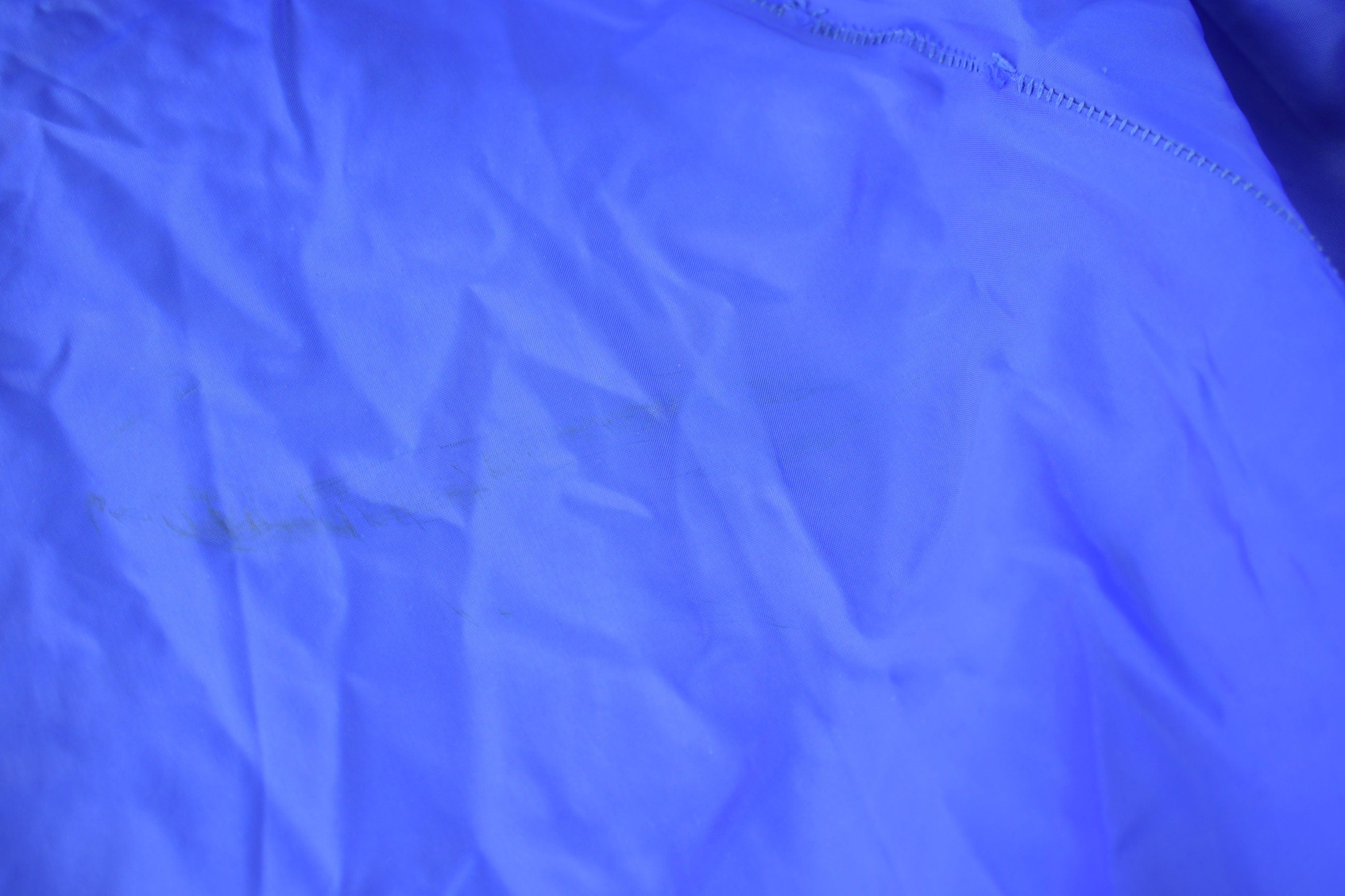 Vintage 1960s Blank Blue Champion Snap Button Jacket Size M